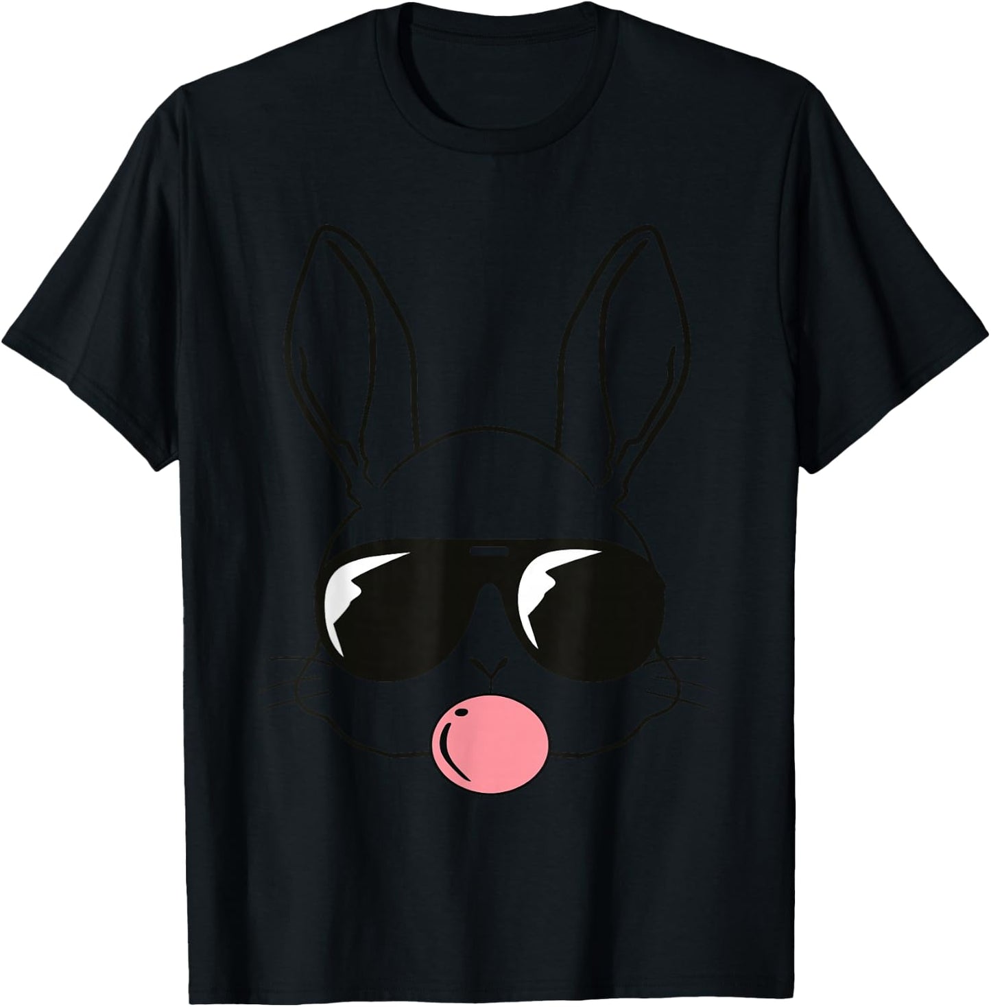 Cooles Oster-Hasen Gesicht Kinder Männer Jungen Ostern T-Shirt - T-Shirt | Black