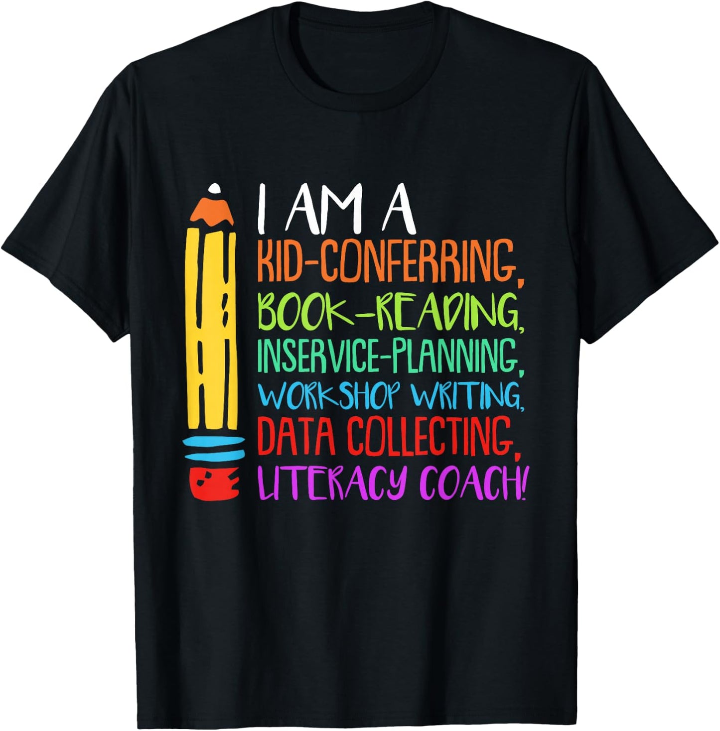 Literacy Coach T-Shirt - T-Shirt | Black