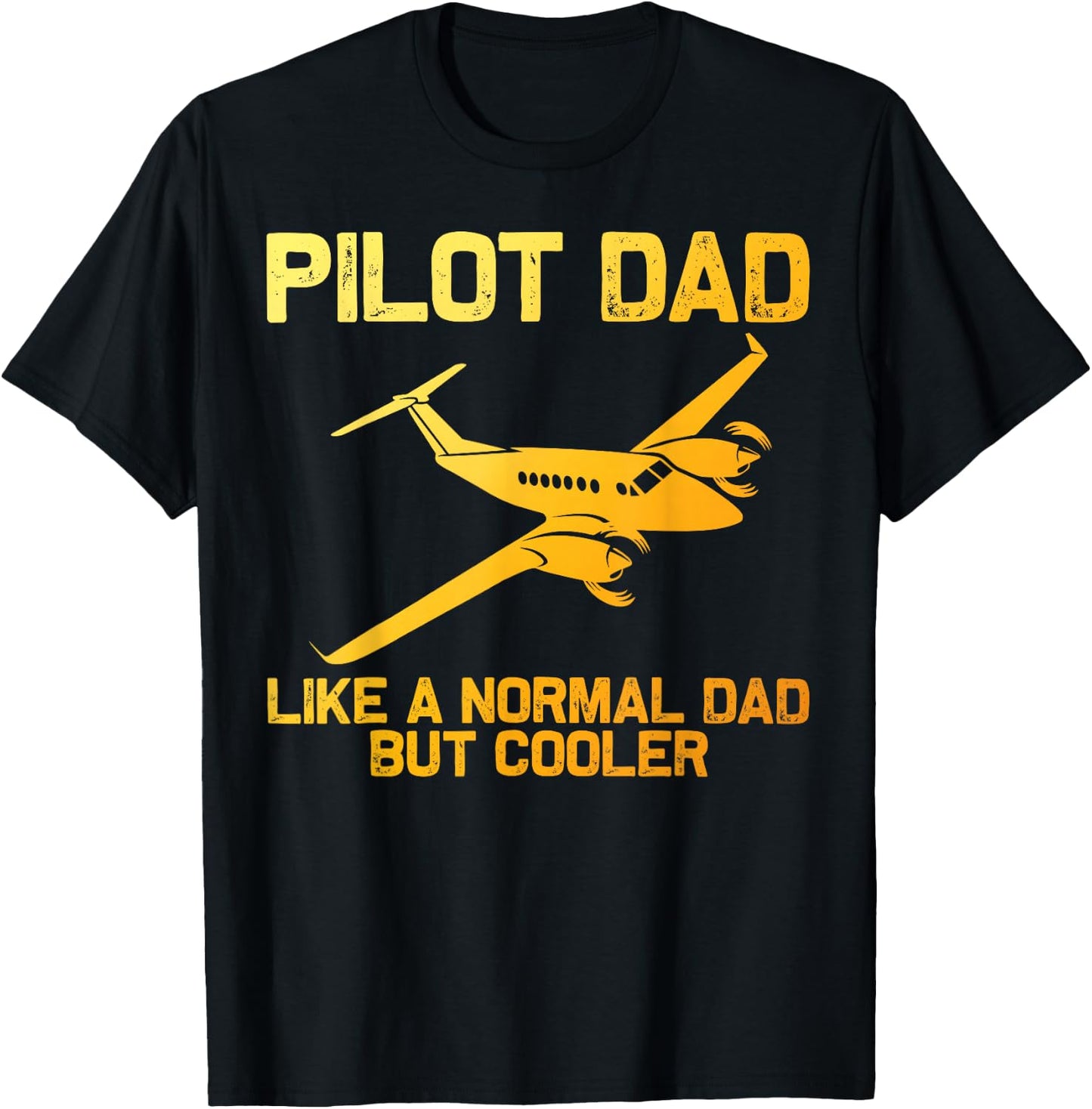 Funny Pilot Dad Art Father Aviation Airplane Pilot T-Shirt - T-Shirt | Black