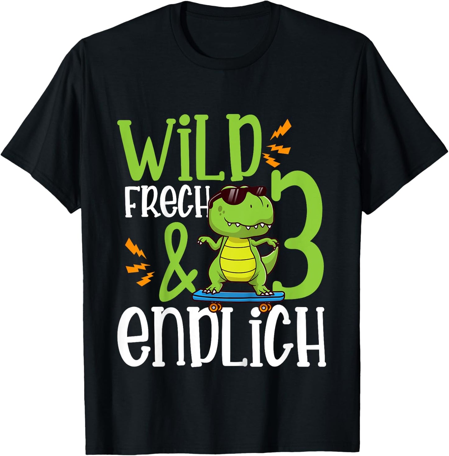Children's Wild Cheeky & Finally 3rd Birthday, black T-Shirt - T-Shirt | Black
