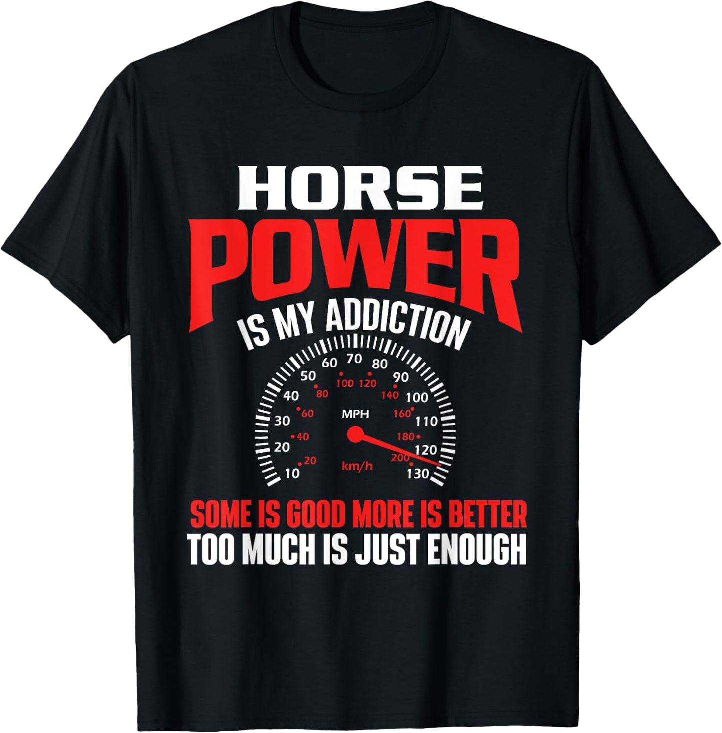Horse Power Is My Addiction - Car Guy Auto Mechanic T-Shirt - T-Shirt | Black