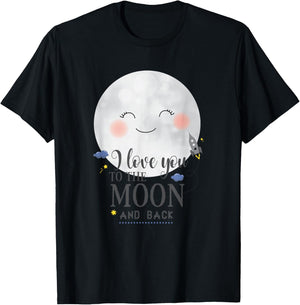 I Love You To The Moon And Back T-Shirt - T-Shirt | Black