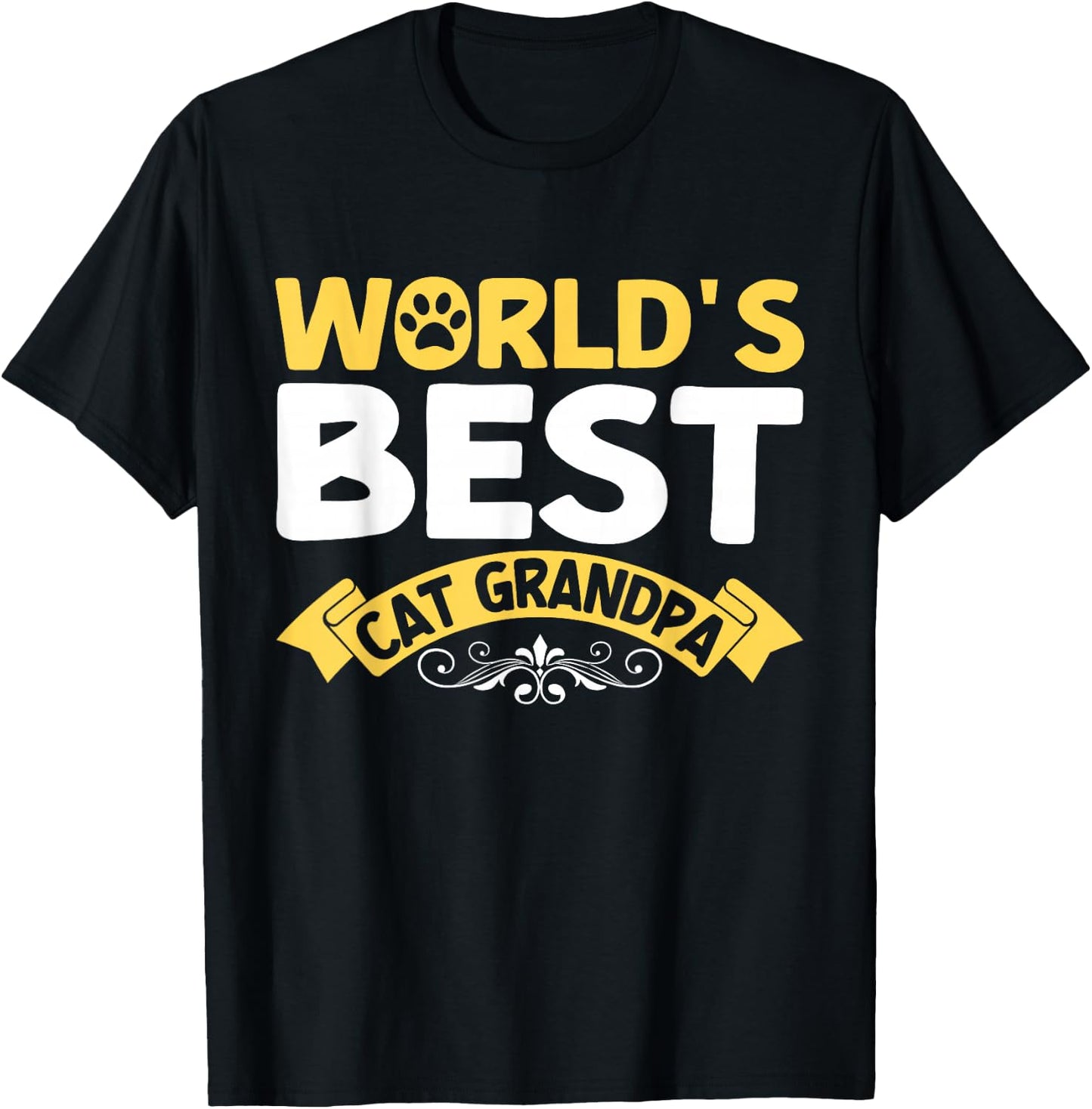 World's best Cat Grandpa T-Shirt - T-Shirt | Black