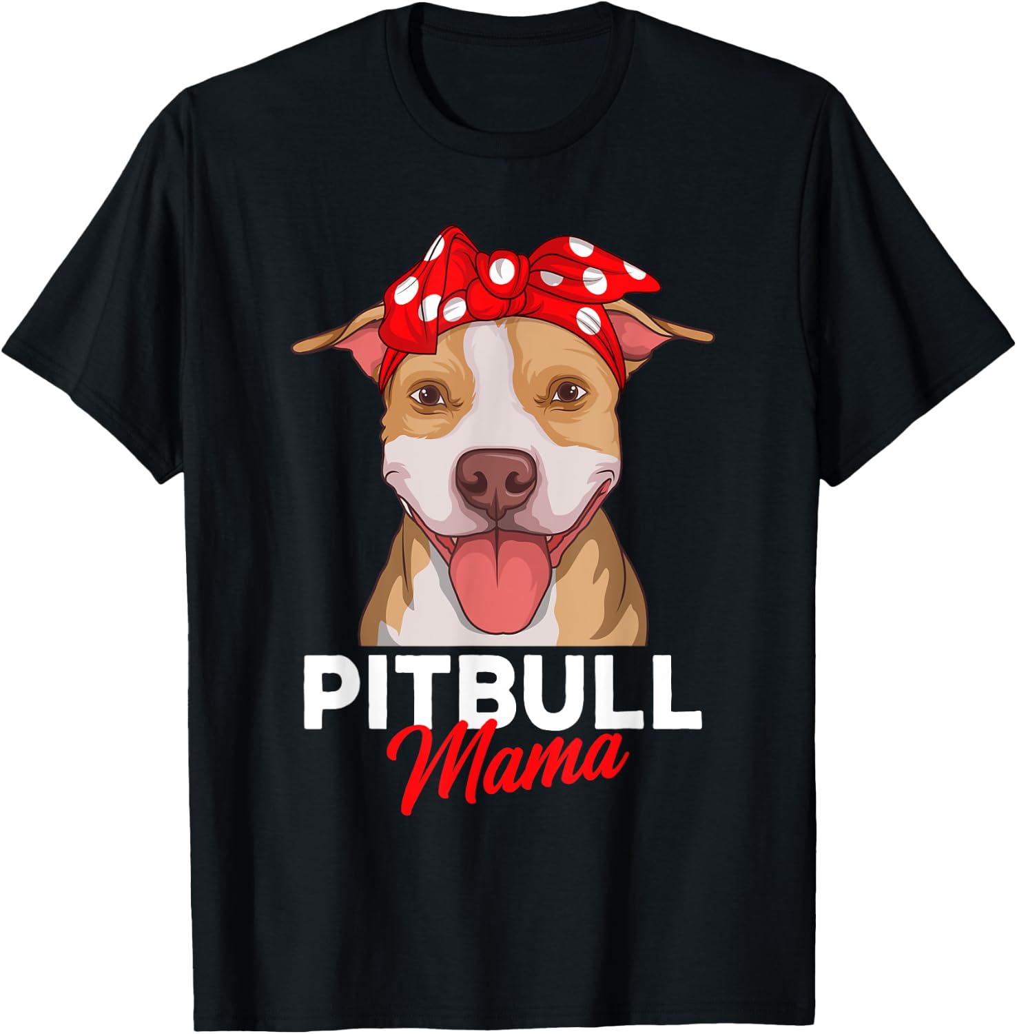 Pittie Mama Pitbull Dog Mom Funny Mothers Day Gifts Men Women Girls Kids T-Shirt - T-Shirt | Black