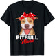 Pittie Mama Pitbull Dog Mom Funny Mothers Day Gifts Men Women Girls Kids T-Shirt - T-Shirt | Black