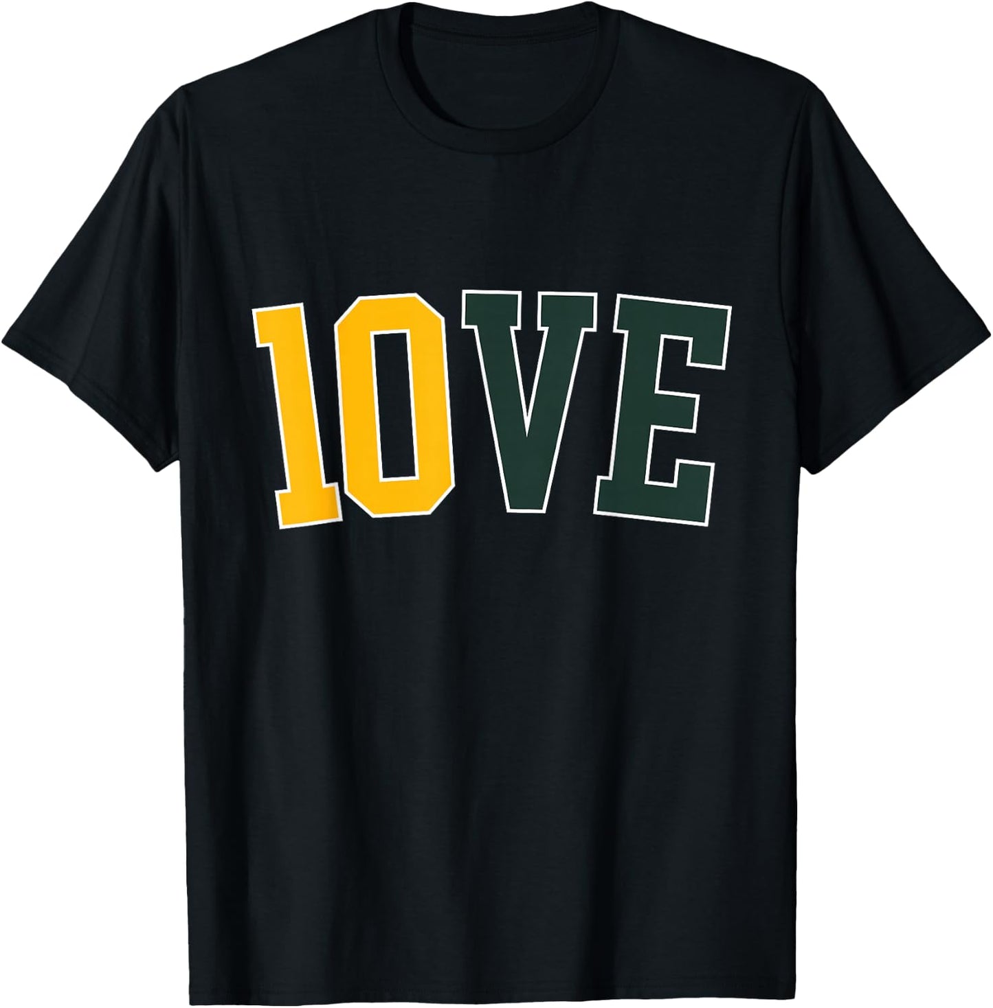 Feel The 10VE Jordan Quarterback Love American Football T-Shirt - T-Shirt | Black