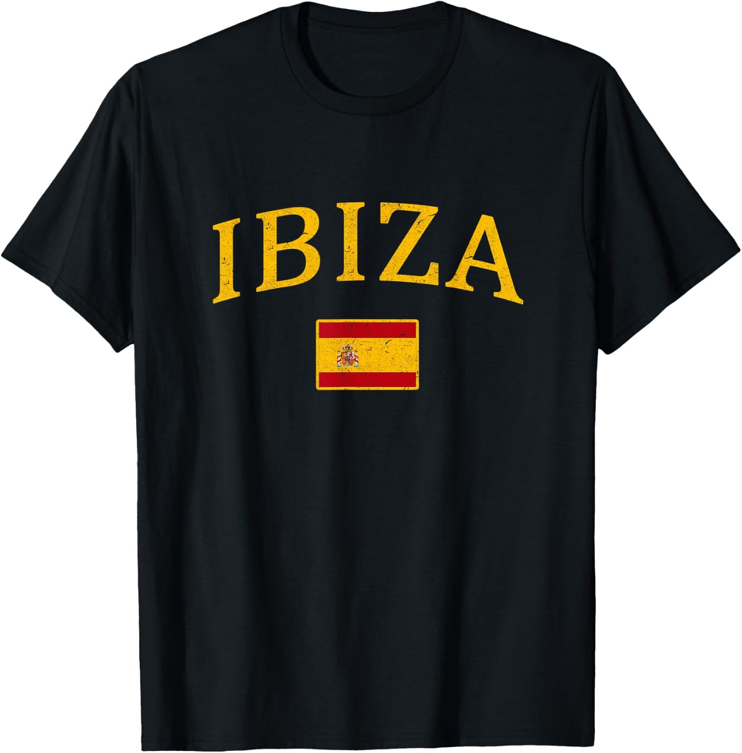 Ibiza Spain Spanish Flag Espana Tourist Souvenir T-Shirt - T-Shirt | Black