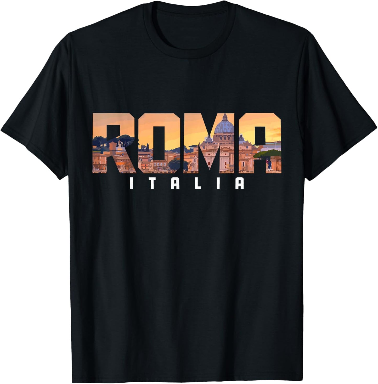 Rome Italy Roma Italia Italian Souvenir T-Shirt - T-Shirt | Black
