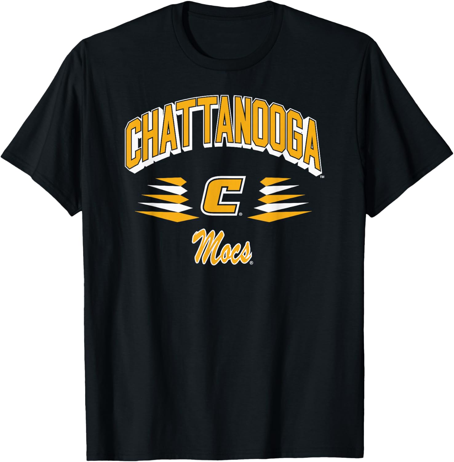 Chattanooga Mocs Retro Diamond Navy Officially Licensed T-Shirt - T-Shirt | Black