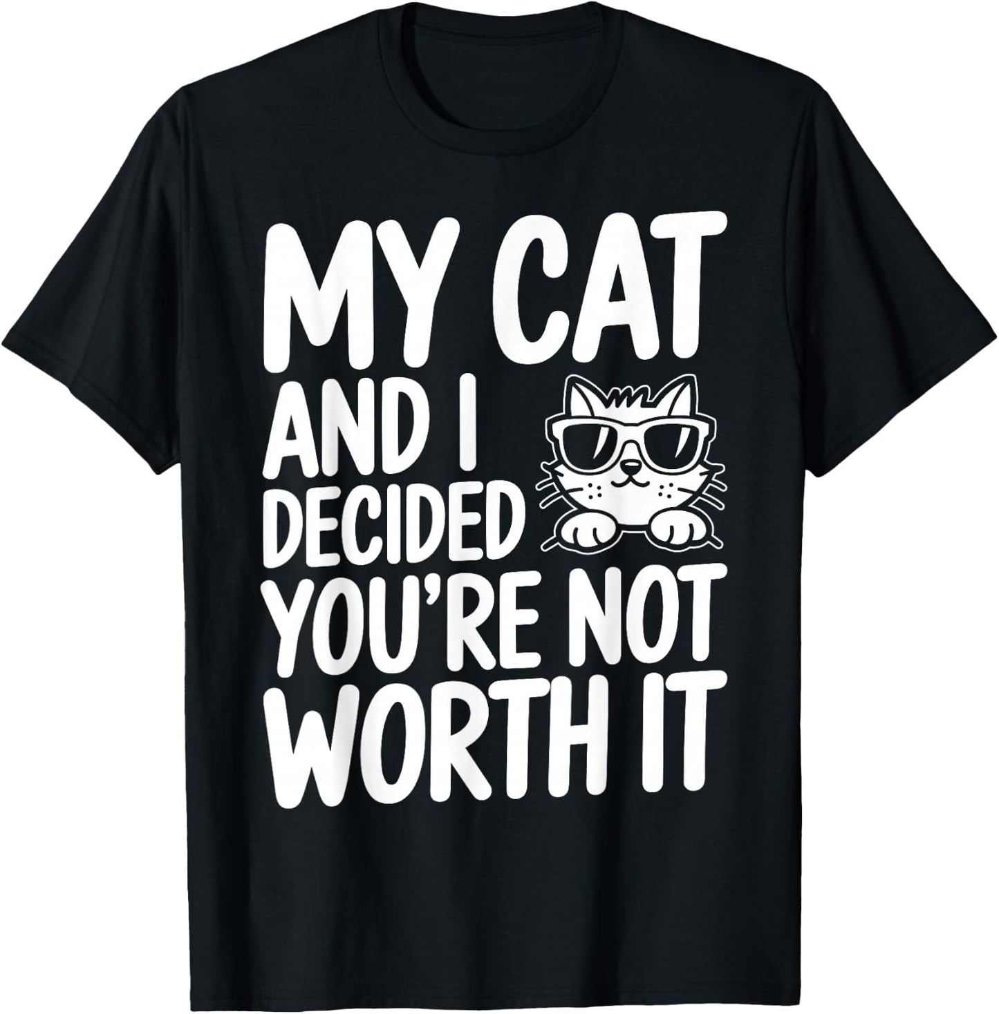 Sarcam Kitten Cat T-Shirt - T-Shirt | Black