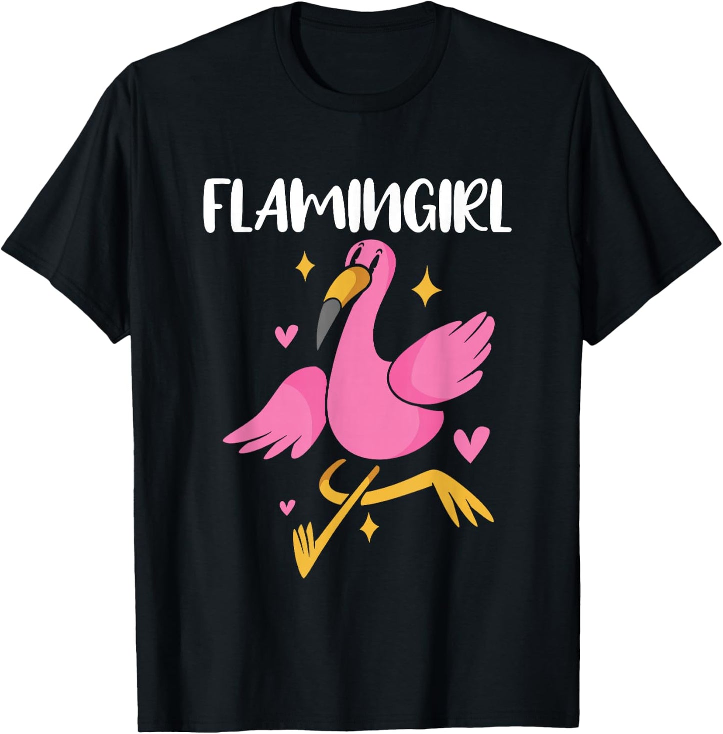 Flamingirl Flamingo Girl , black T-Shirt - T-Shirt | Black