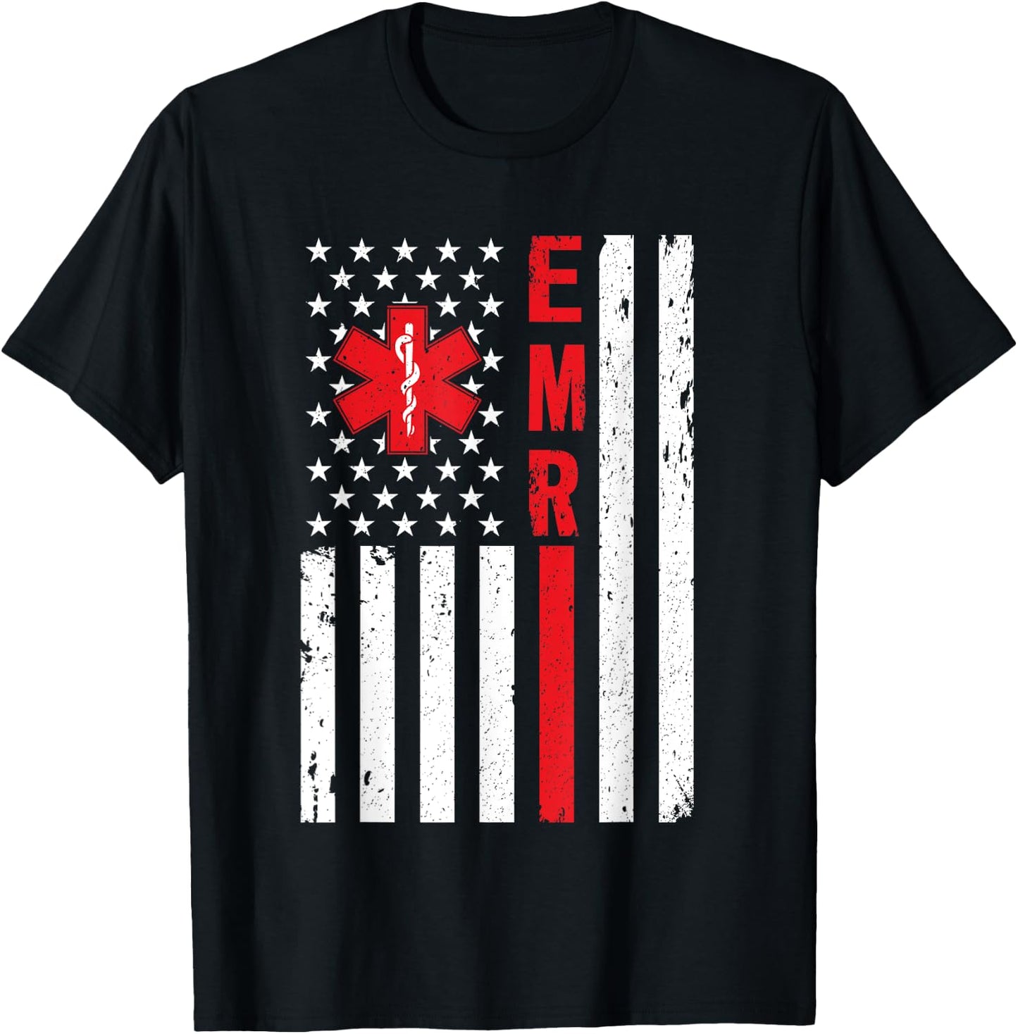 Emergency Medical Responder American EMR Ambulance Driver T-Shirt - T-Shirt | Black