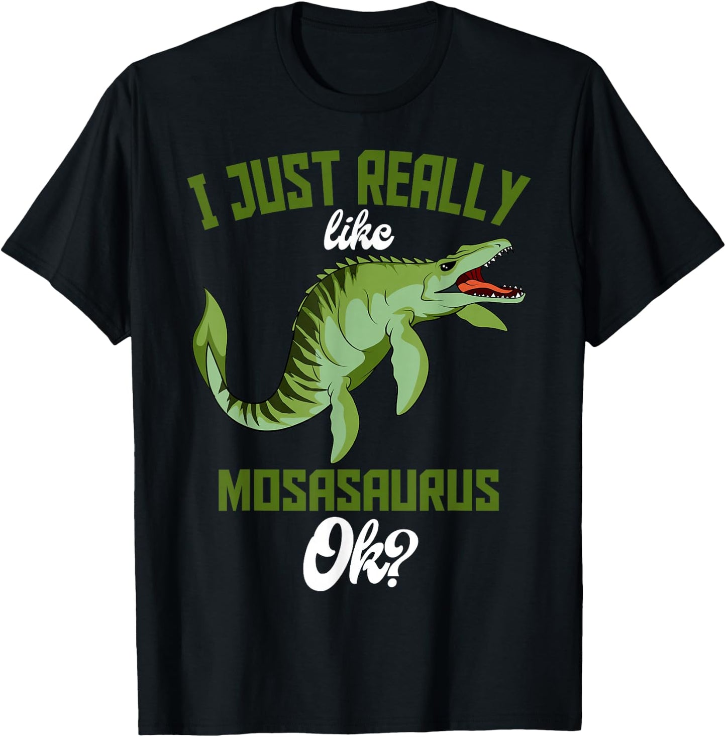 Mosasaurus Prehistoric Aquatic Dinosaur Paleontologist T-Shirt - T-Shirt | Black