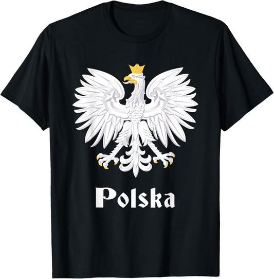 Polish Eagle Poland Coat of Arms Polska T-Shirt - T-Shirt | Black