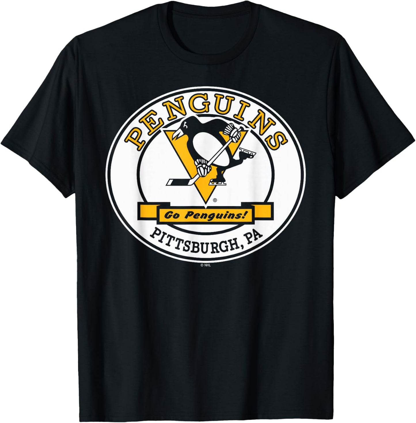 Pittsburgh Penguins Go Black Officially Licensed T-Shirt - T-Shirt | Black