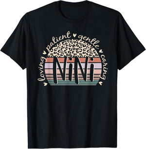 Nini Loving Patient Gentle Caring Nini Mother's Day T-Shirt - T-Shirt | Black