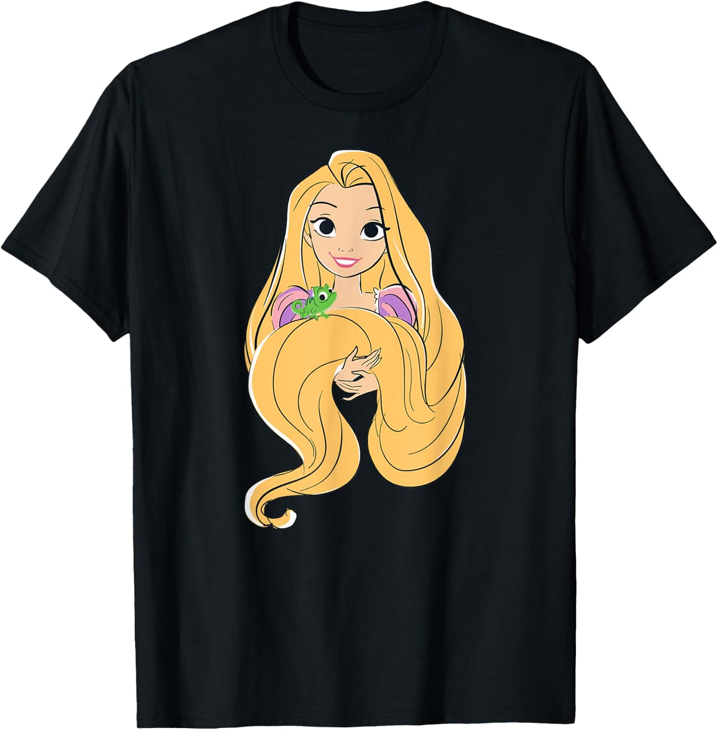 Princess Rapunzel , Black, S T-Shirt - T-Shirt | Black