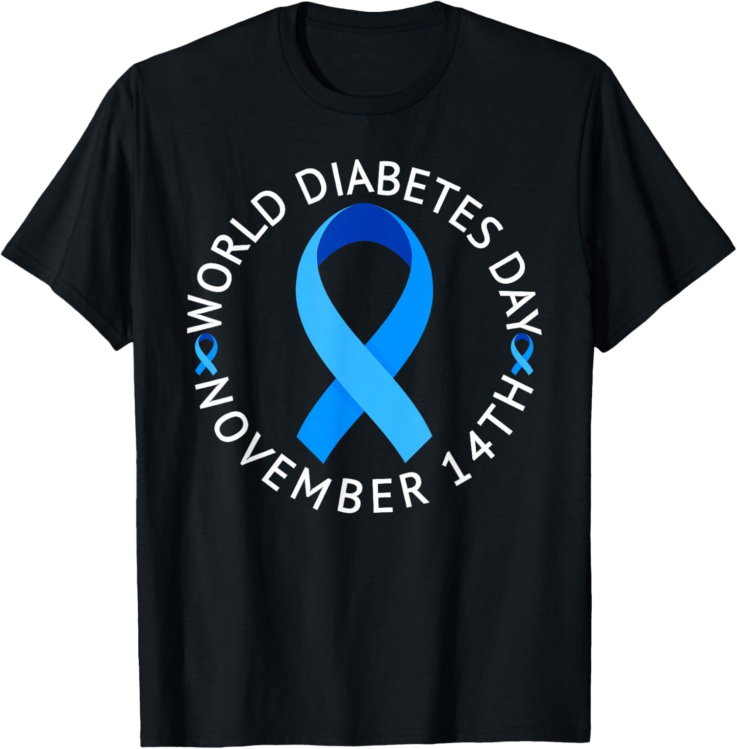 World Diabetes Day 2023 Type 1 Type 2 Diabetes Awareness T-Shirt - T-Shirt | Black