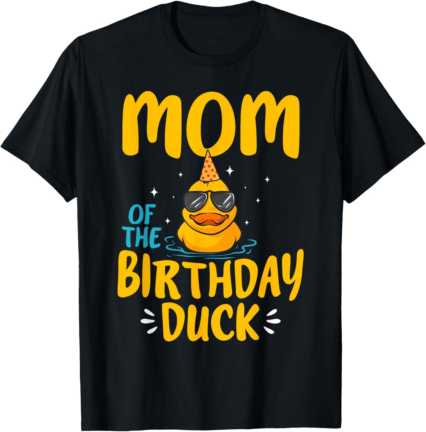 Rubber Duckies Mom Of The Birthday Duck Rubber Duck T-Shirt - T-Shirt | Black