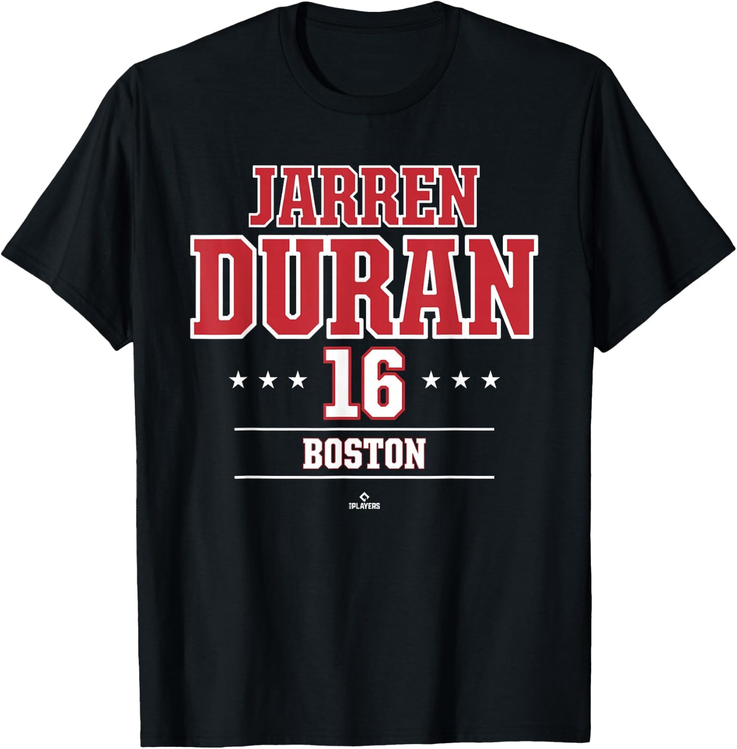 Baseball Star Jarren Duran Boston MLBPA T-Shirt - T-Shirt | Black