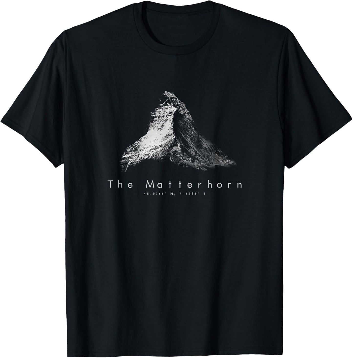 Minimalistisches Matterhorn T-Shirt - T-Shirt | Black