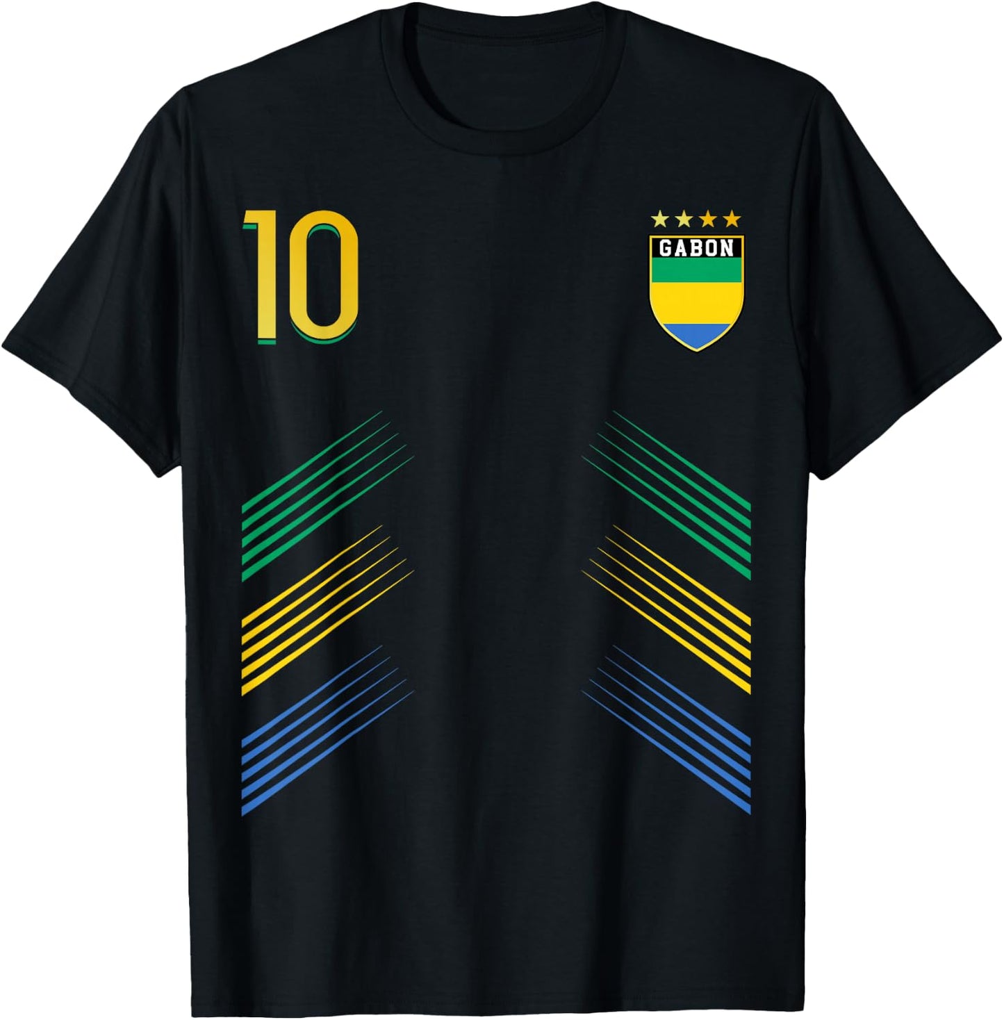 Gabon Flag Gabonian Pride Lovers T-Shirt - T-Shirt | Black