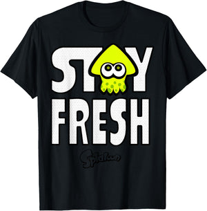 Nintendo Splatoon Neon Stay Fresh Graphic T-Shirt - T-Shirt | Black