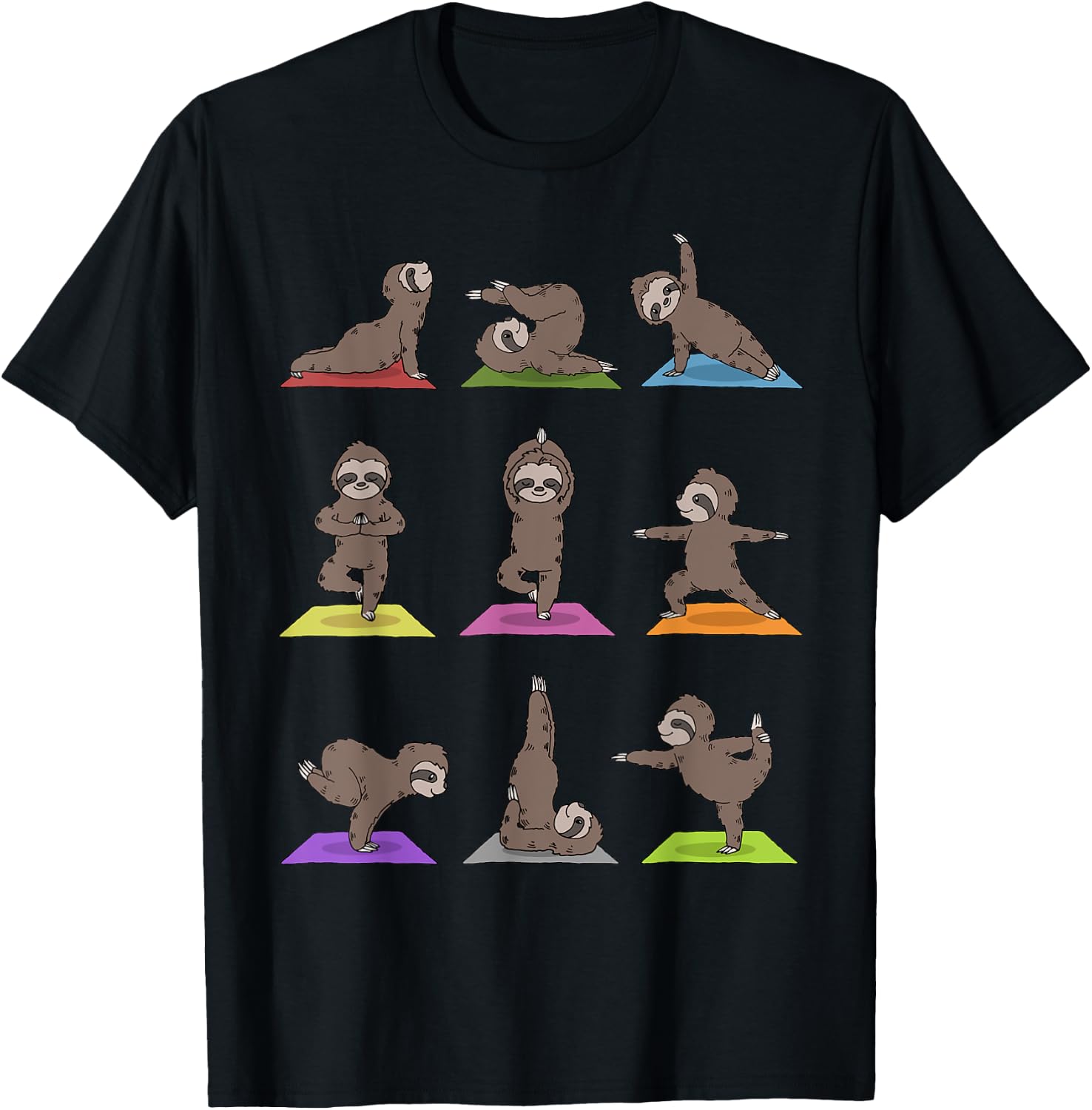 Sloth Yoga T-Shirt - T-Shirt | Black