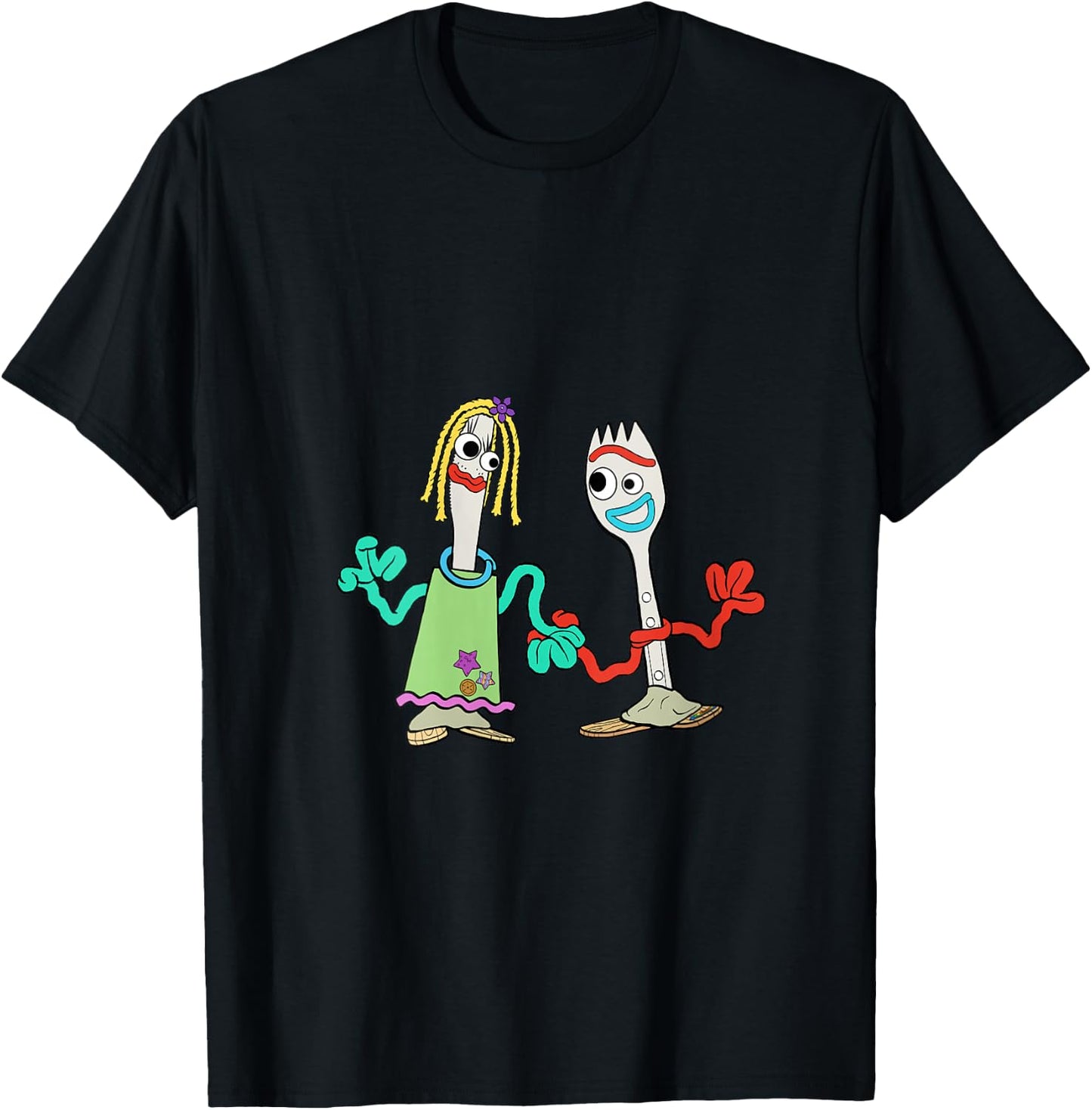 Women's Disney and Pixar's Toy Story 5 Forky Karen Beverly Big Pose V-Neck T-Shirt - T-Shirt | Black