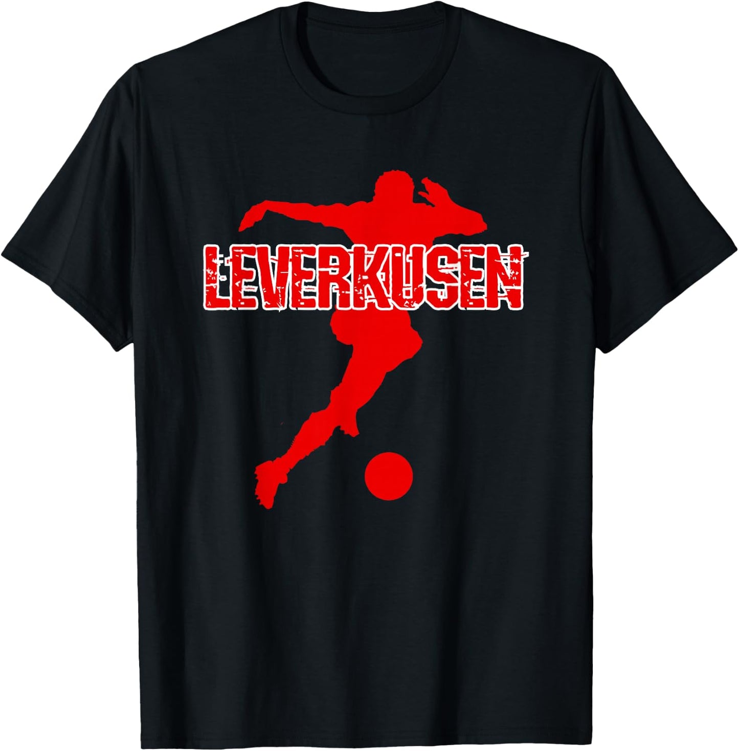 Football Kicken Club Leverkusen Fan Home Westphalia , black T-Shirt - T-Shirt | Black