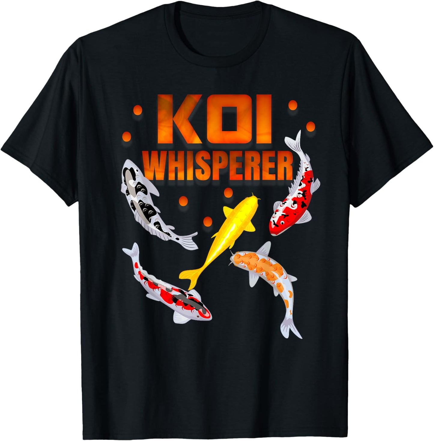 Koi Whisperer Japan Koi fish carp garden pond fish pond T-Shirt - T-Shirt | Black