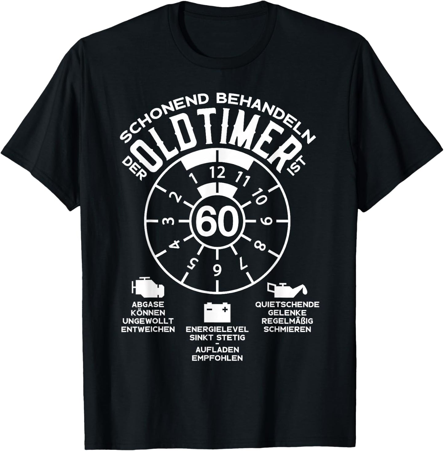 60 Years of Gentle Treat Oldtimer 60th Birthday T-Shirt - T-Shirt | Black