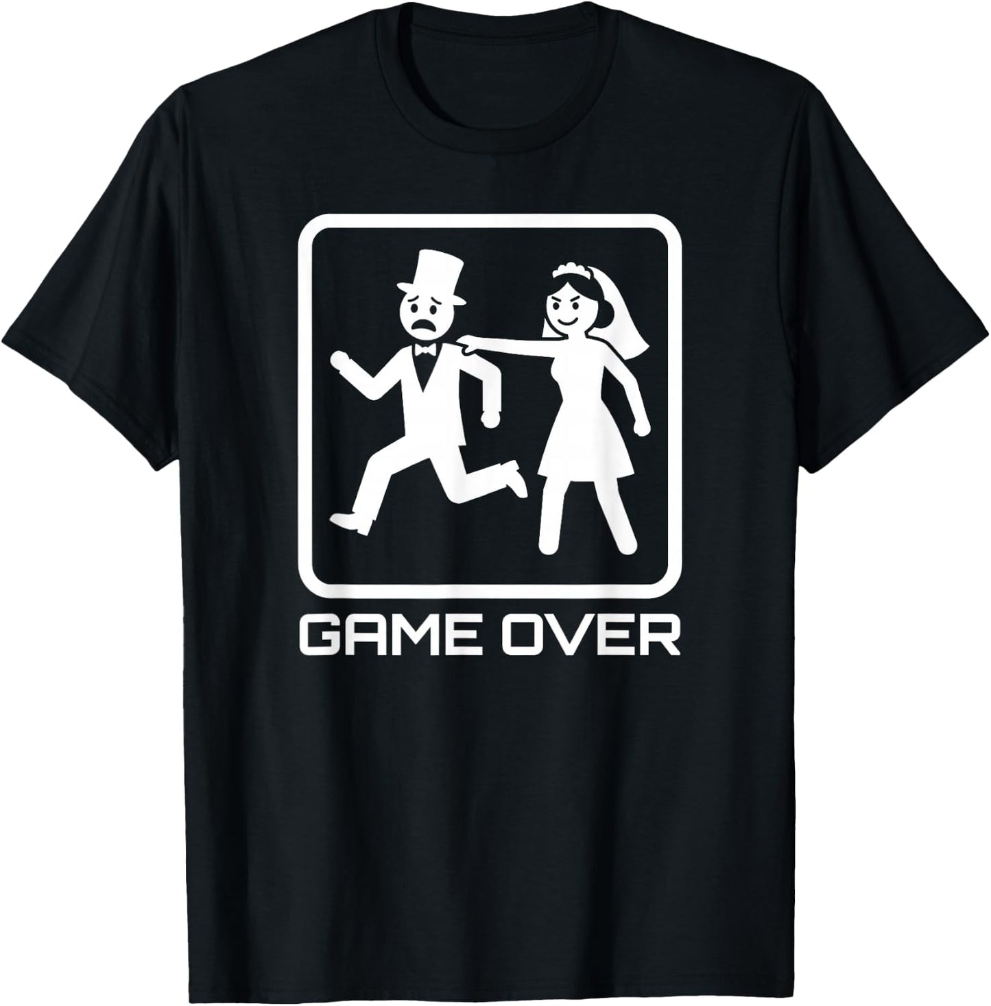 Bachelor Party Getting Married Wedding Game Over Groom T-Shirt - T-Shirt | Black