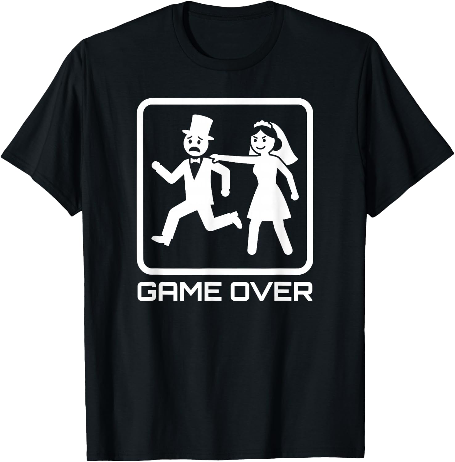 Bachelor Party Getting Married Wedding Game Over Groom T-Shirt - T-Shirt | Black
