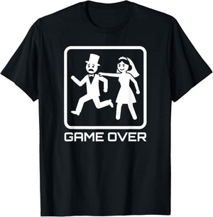 Bachelor Party Getting Married Wedding Game Over Groom T-Shirt - T-Shirt | Black