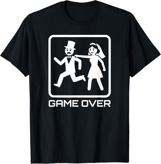 Bachelor Party Getting Married Wedding Game Over Groom T-Shirt - T-Shirt | Black