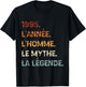 1995 Year Man Myth Legend Birthday Vintage 1995 , Black, S T-Shirt - T-Shirt | Black