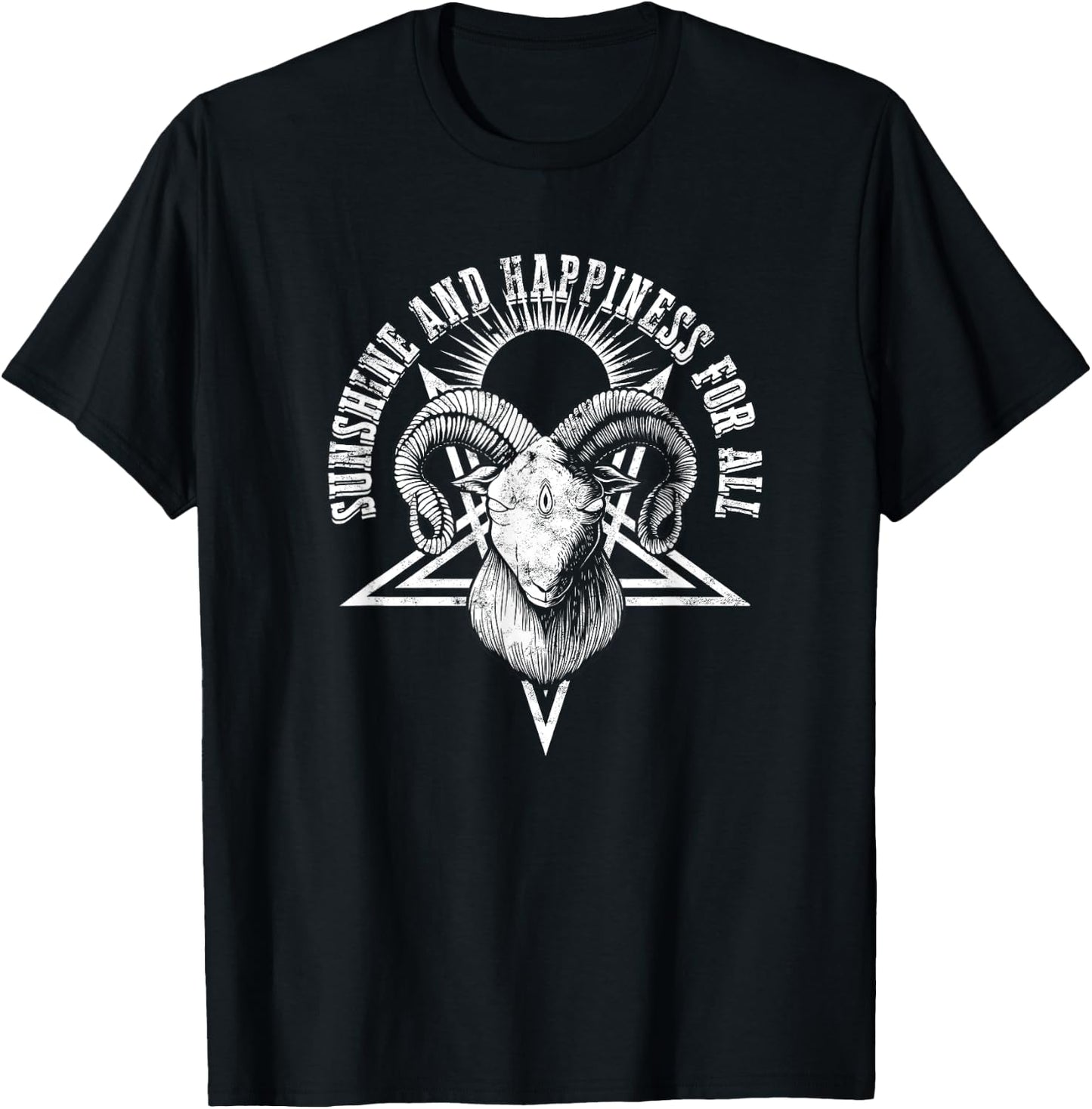 Sunshine and happiness for all - death metal T-Shirt - T-Shirt | Black