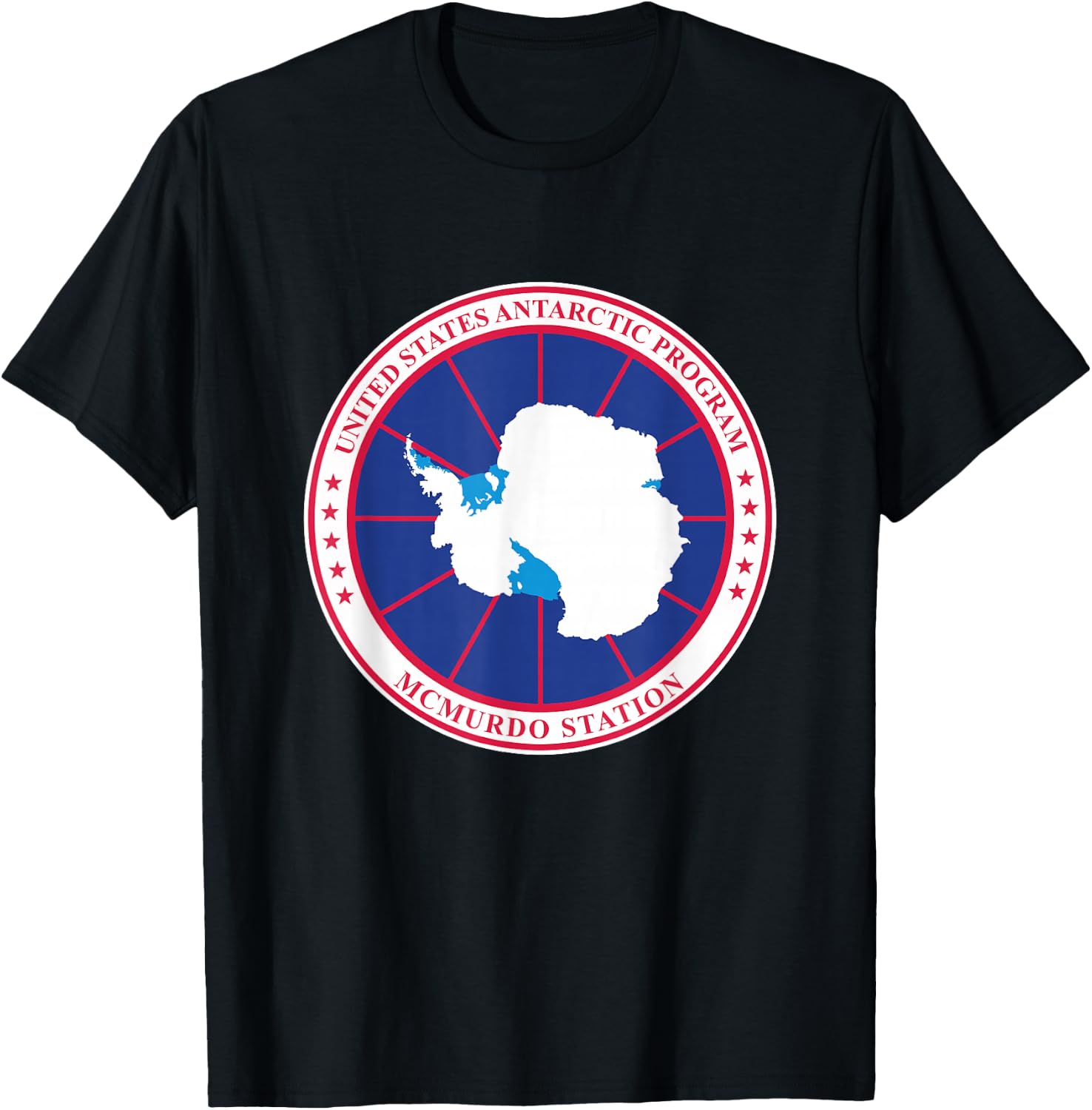 Arctic Circle Patch Men's Black Antarctica T-Shirt - T-Shirt | Black
