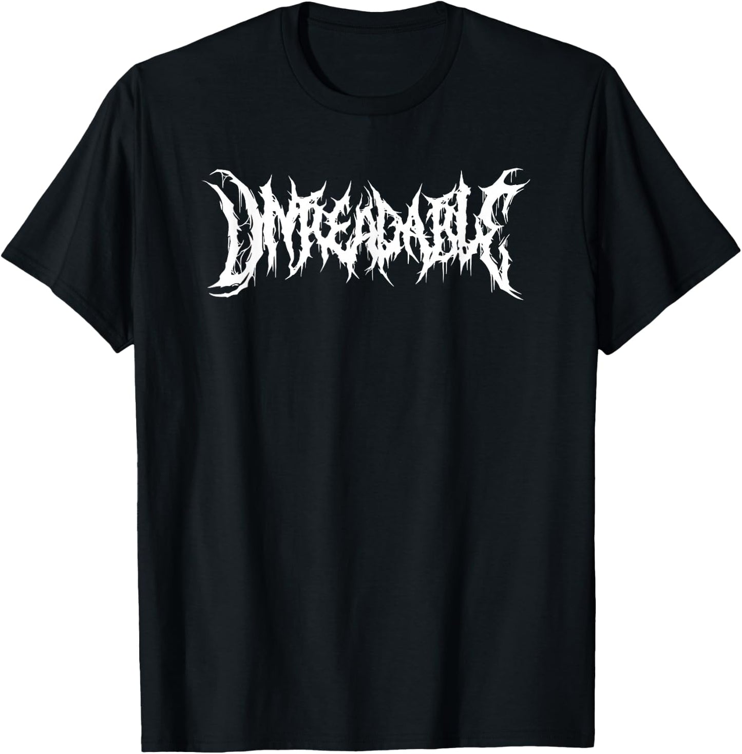 Unreadable. Death Metal, Extreme Black Metal Band Funny Rock T-Shirt - T-Shirt | Black