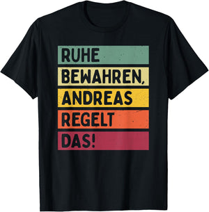with German Text in Retro Colours [German Language], black T-Shirt - T-Shirt | Black