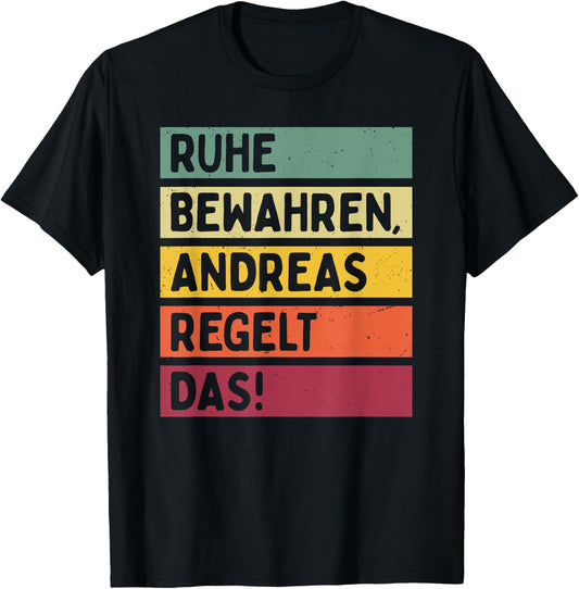 with German Text in Retro Colours [German Language], black T-Shirt - T-Shirt | Black