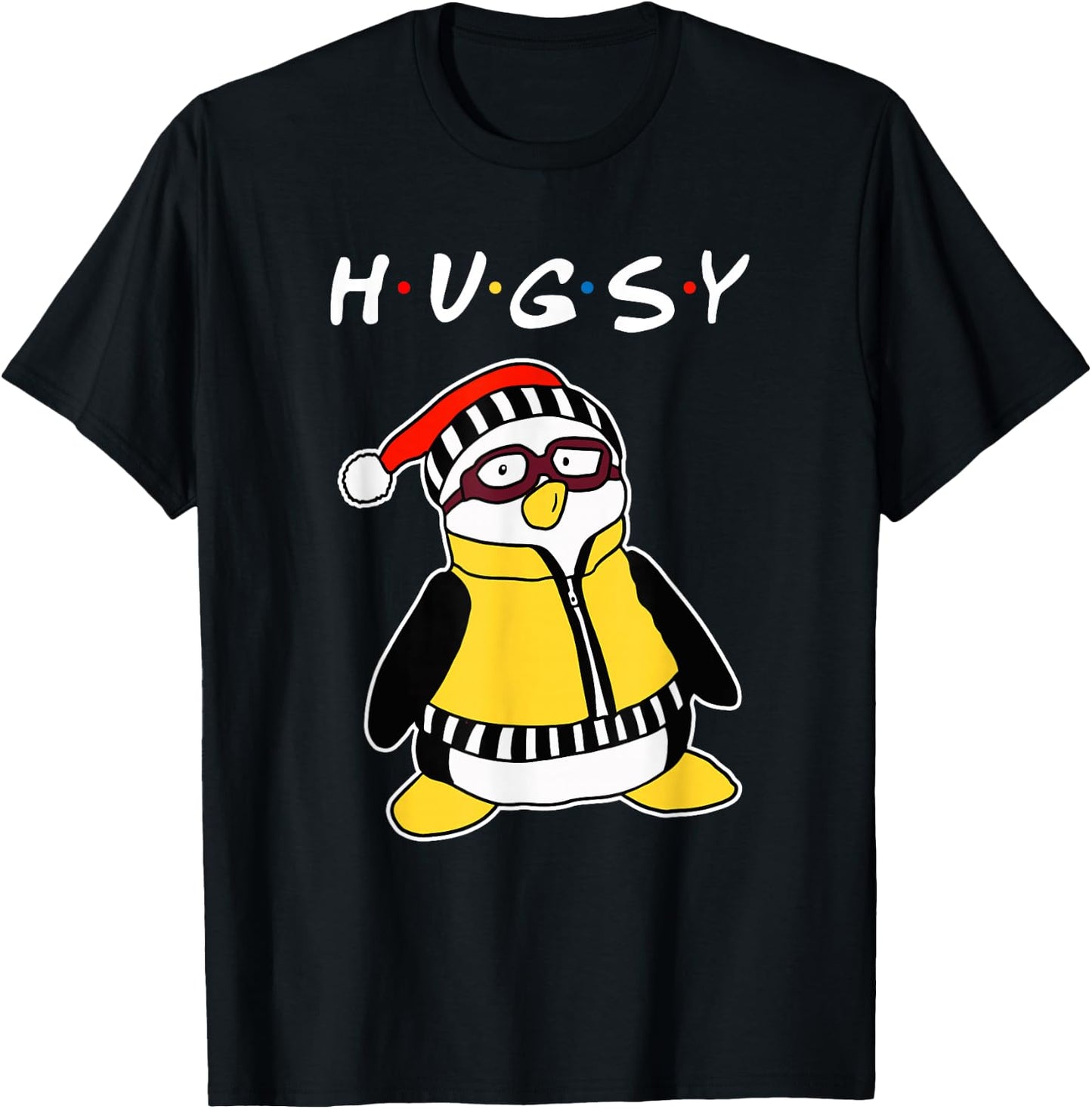 Hugsy the penguin T-Shirt - T-Shirt | Black