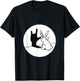ILY Rabbit ASL Hand Gesture Deaf Hearing Loss Awareness T-Shirt - T-Shirt | Black