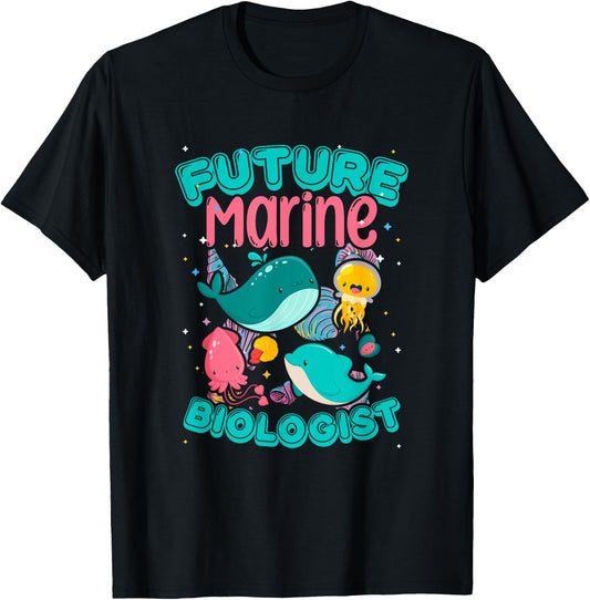 Future Marine Biologist Biology Ocean Animals Biologist T-Shirt - T-Shirt | Black