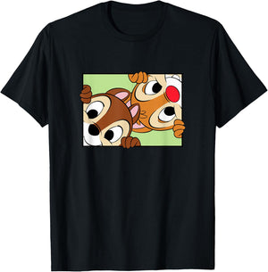 Disney Chip 'n' Dale Rescue Rangers Cute Frame Portrait T-Shirt - T-Shirt | Black