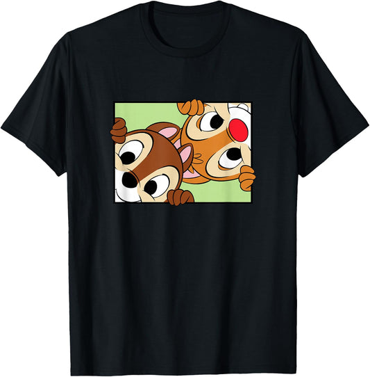 Disney Chip 'n' Dale Rescue Rangers Cute Frame Portrait T-Shirt - T-Shirt | Black