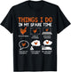 Funny Chicken Lover 6 Things I Do In My Spare Time Chickens T-Shirt - T-Shirt | Black