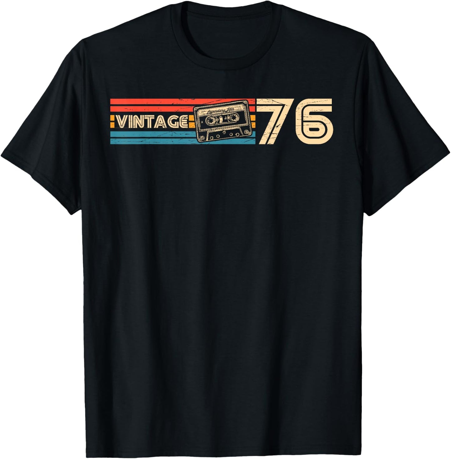 50.Geburtstag Retro Vintage 1976 Mann Frau Geschenk T-Shirt - T-Shirt | Black