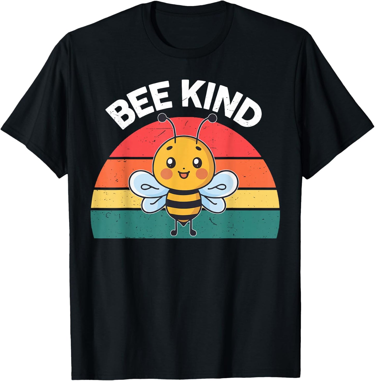 Cute Bee Kind Shirt Kids Boys Girls Women Youth Toddler Bee T-Shirt - T-Shirt | Black